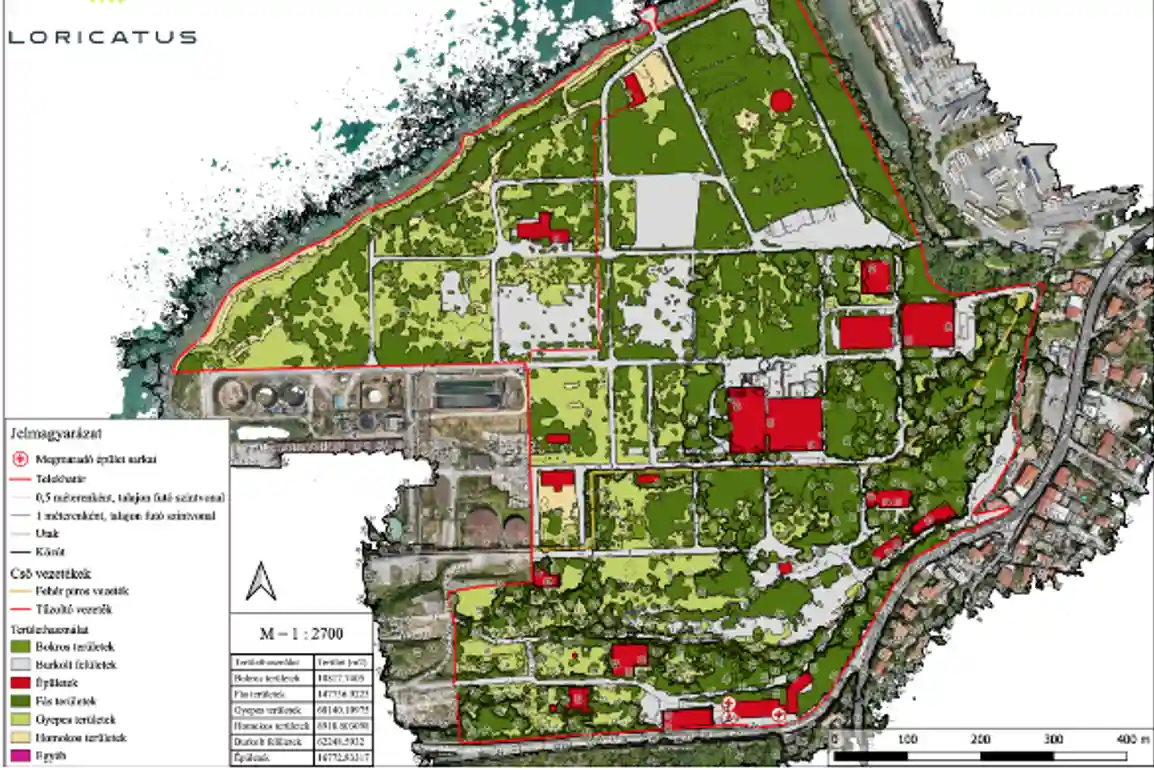 Ortofoto e piante del terreno